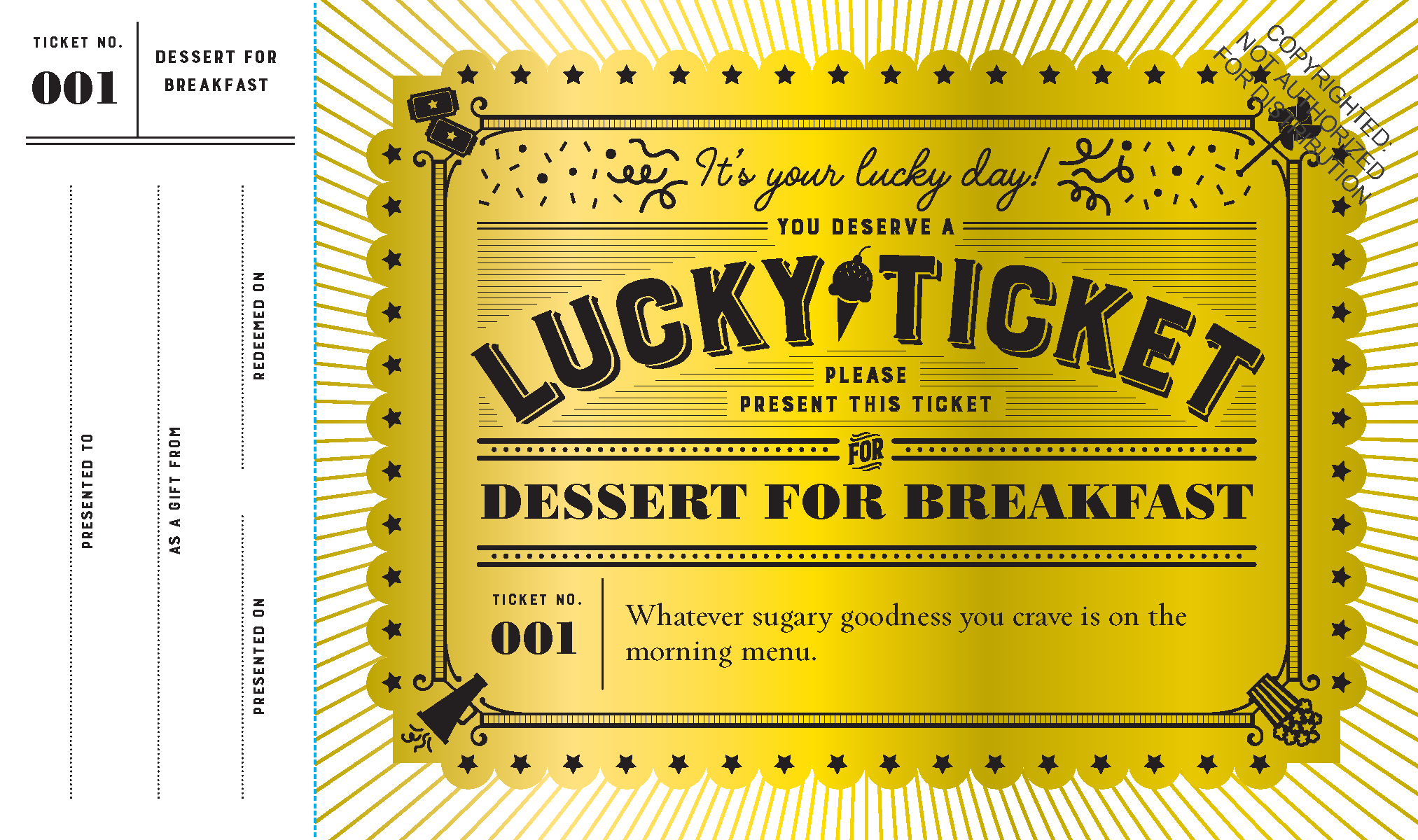 Lucky Tickets for Kids 12 Gift Coupons