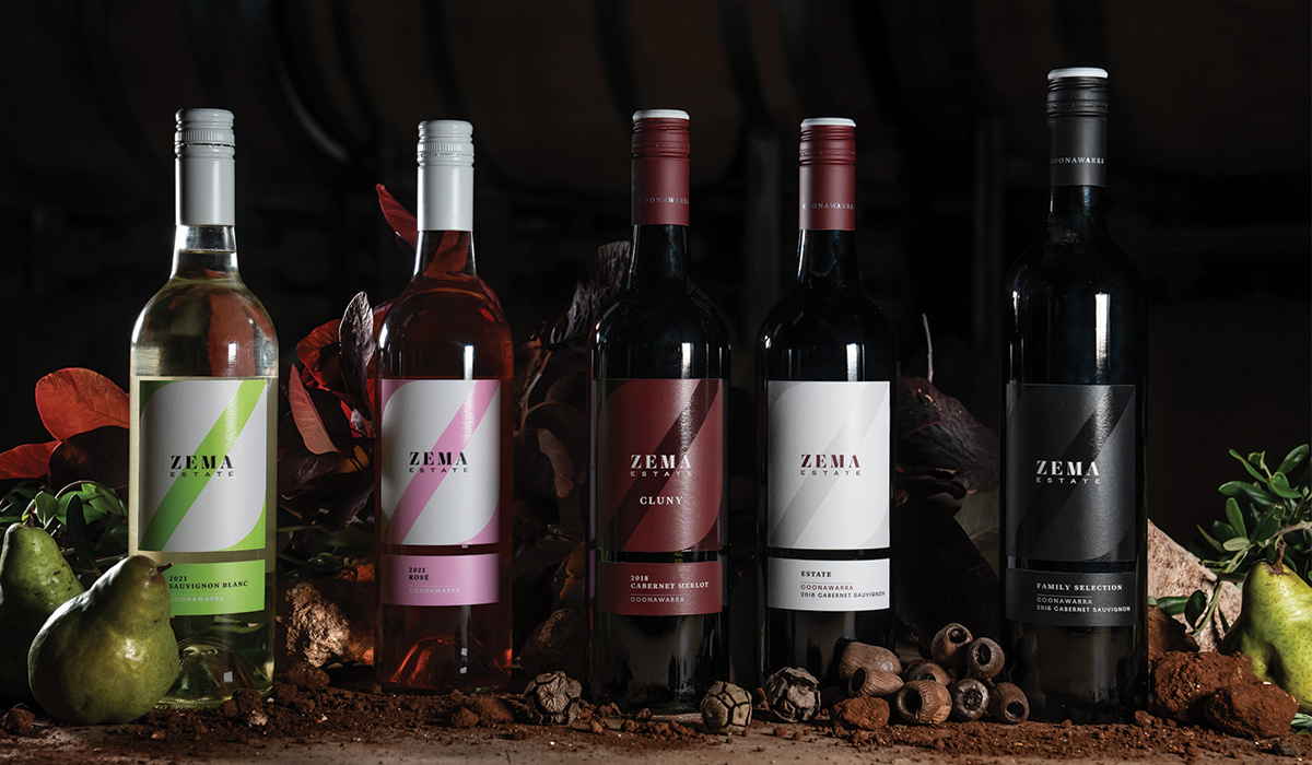 Zema Estate wines on table