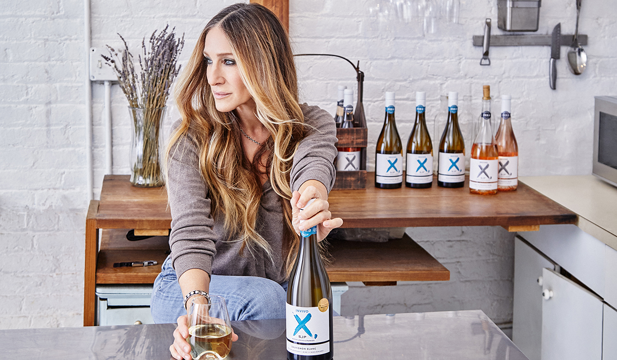 Actress Sarah Jessica Parker with her wine range with Invivo.