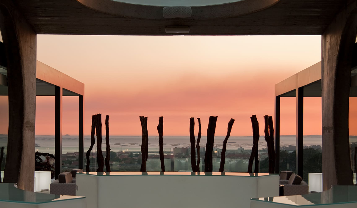 Sunset views from the tasting room at Martín Códax
