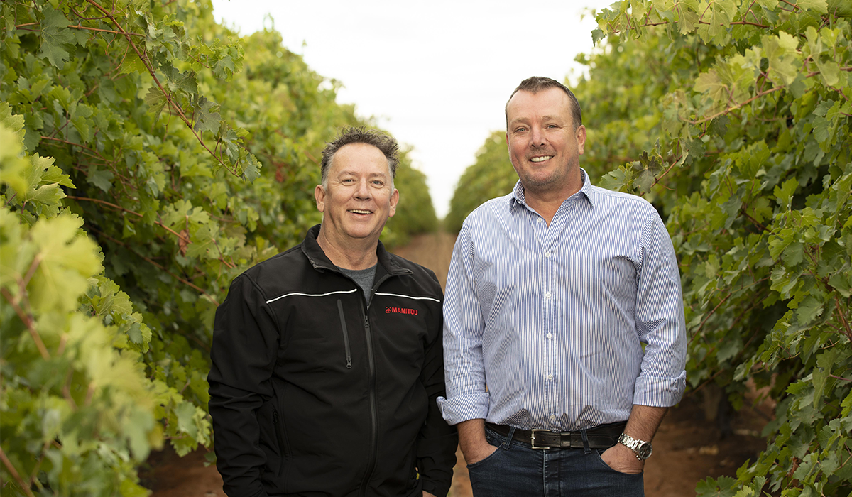 Owners Andrew and Steven Forbes in the vineyard