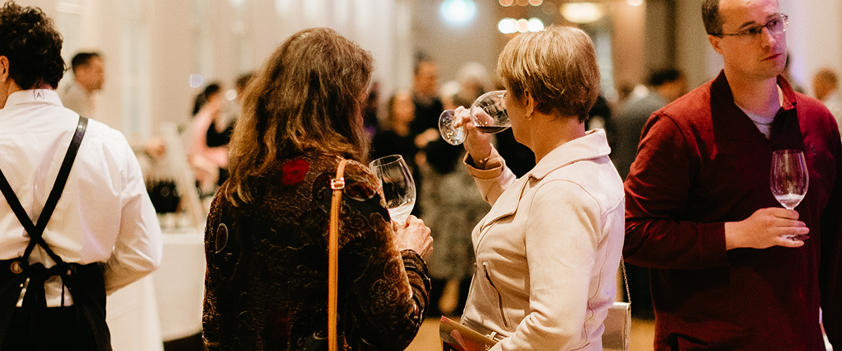 Attendees enjoying wine at the 2023 Taste the Awards event in Melbourne