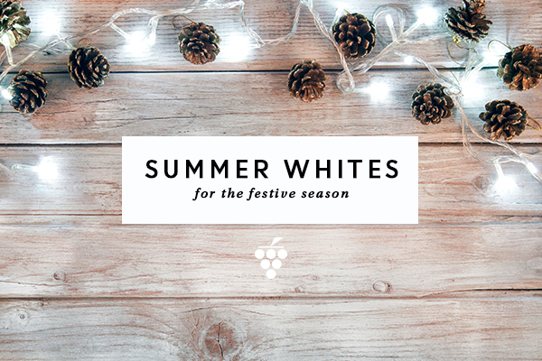 Summer whites - white lights and pine cones