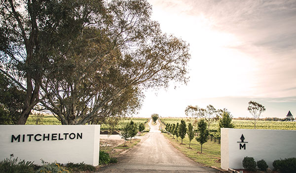 Entrance to Mitchelton winery in Central Victoria