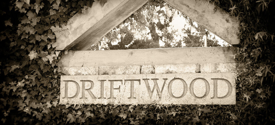 Driftwood signage