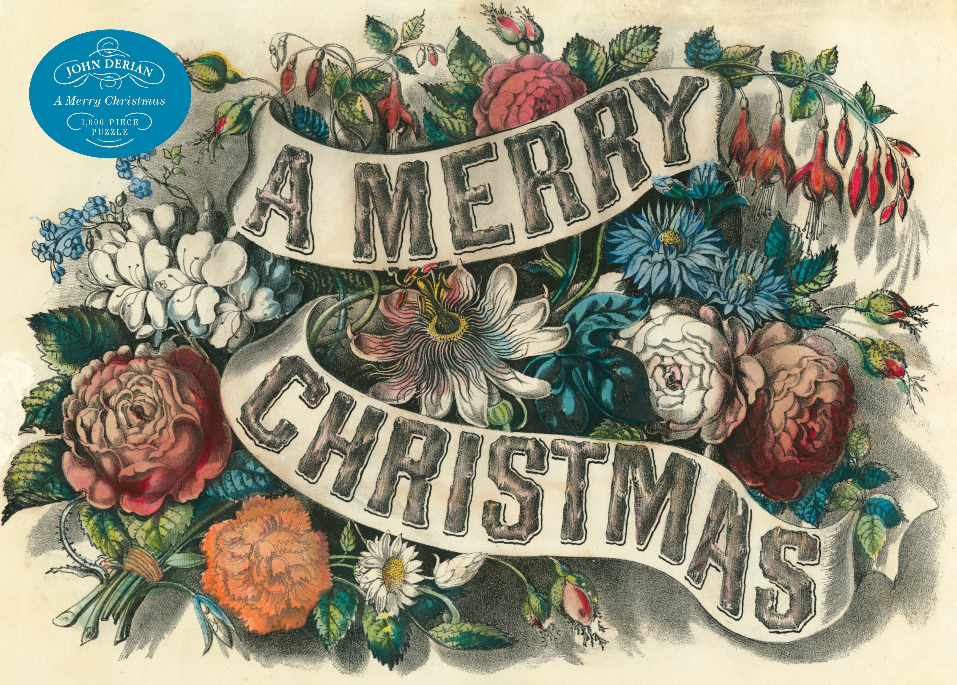John Derian Paper Goods: Merry Christmas 1,000-Piece Puzzle by